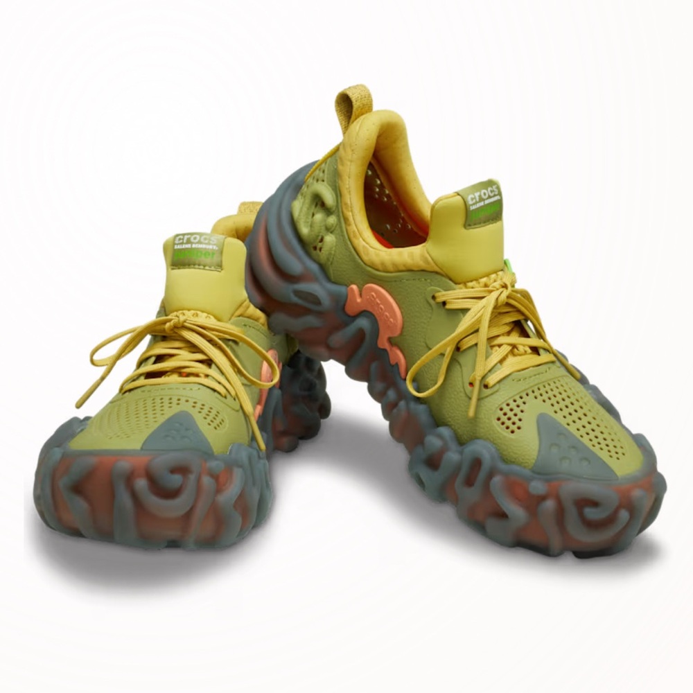 CROCS Green and Brown Women's Sneakers